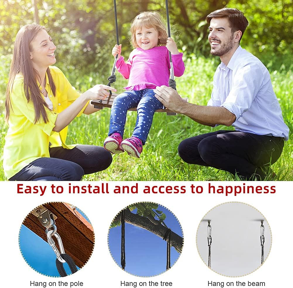 Outdoor wooden swing