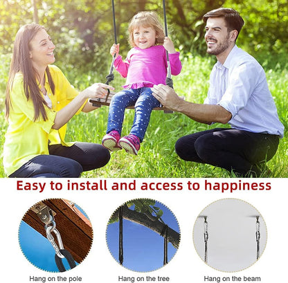 Outdoor wooden swing