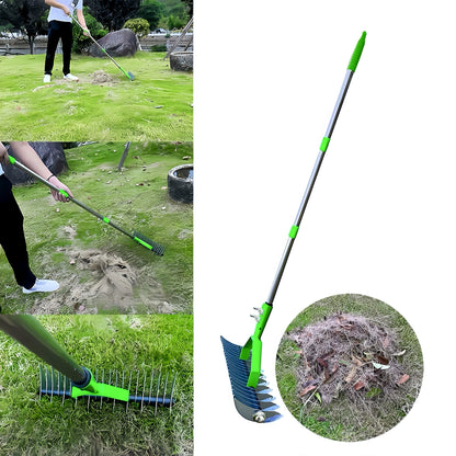 Heavy-Duty Metal Lawn Rake - 32.51cm Wide